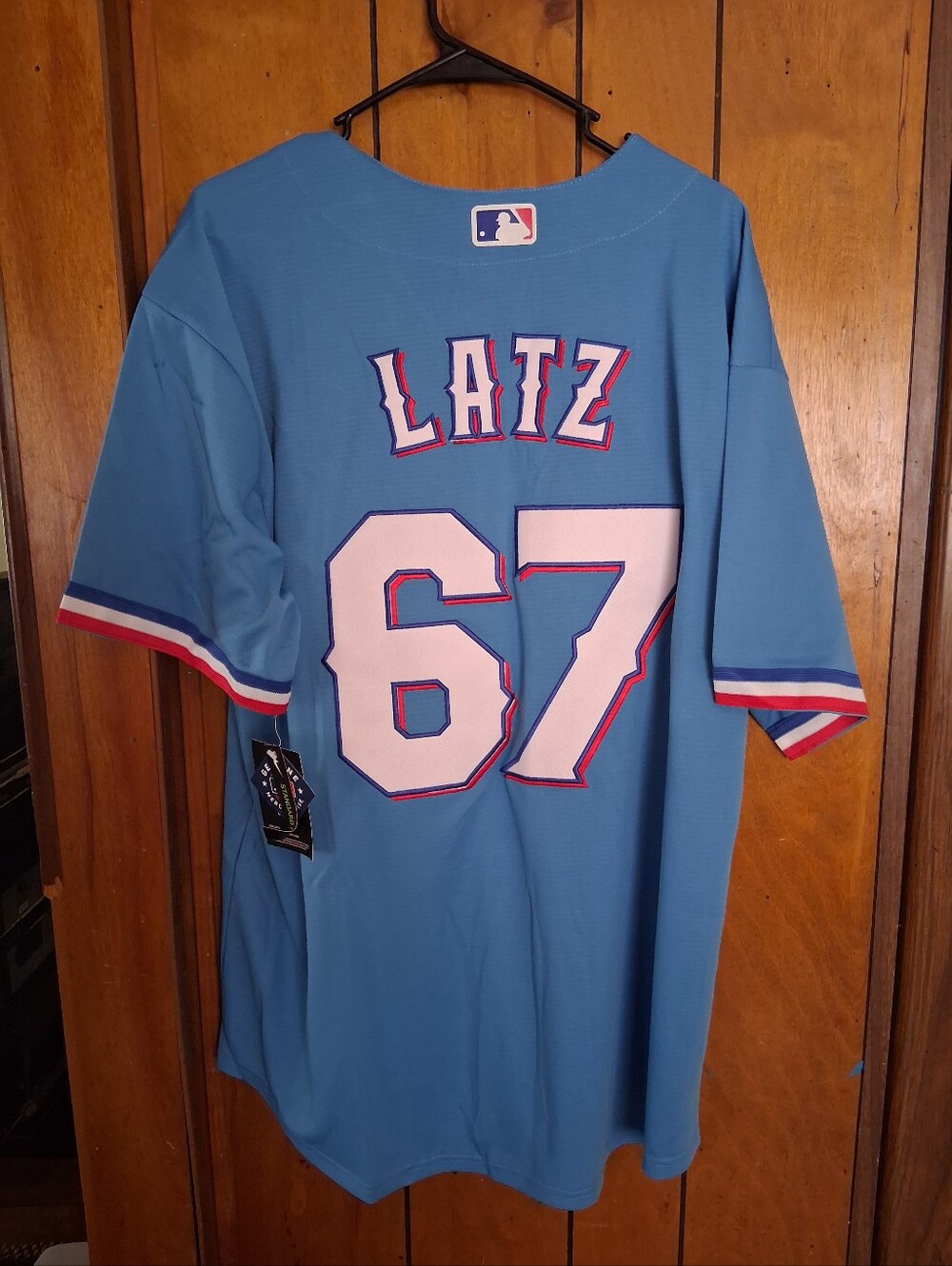 Mystery Sports Card With Jacob Latz Texas Rangers Xl Jersey